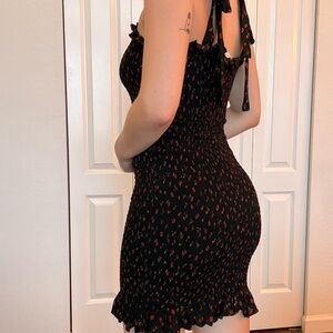 Free People Floral Black Dress